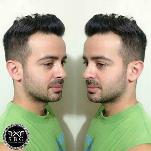 curly tapered haircut for men