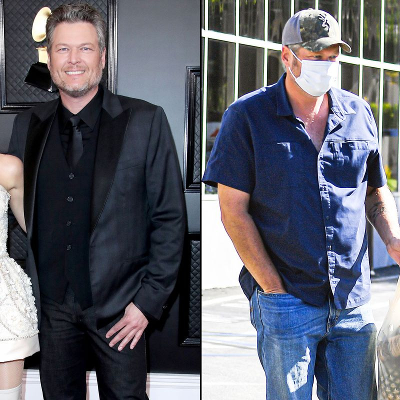 Blake Shelton en enero de 2020 y septiembre de 2020 Blake Shelton dice que está tratando de perder peso después de bromear que ganó 117 libras durante la cuarentena