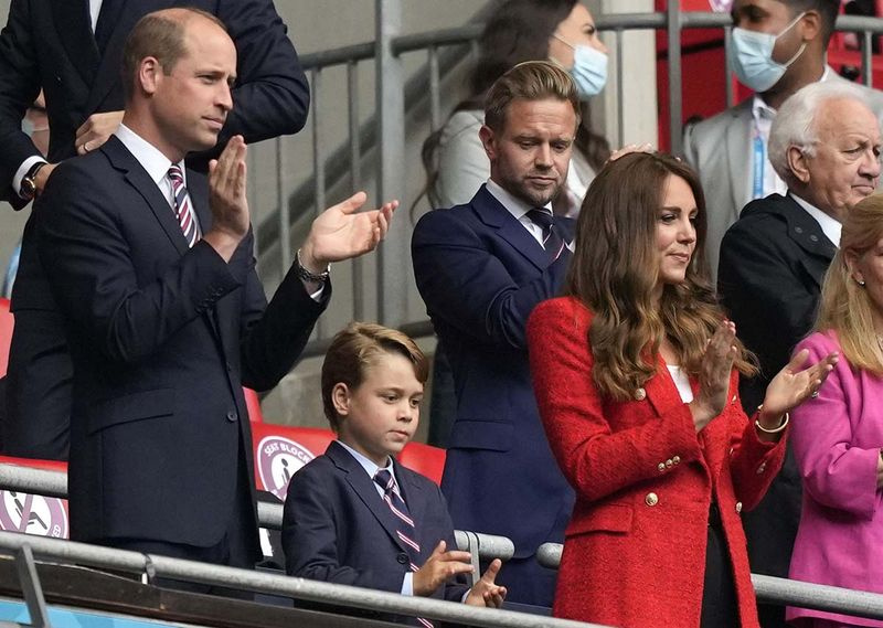 Prince William Prince George 7 Adorably Match Soccer Game Suits Slips