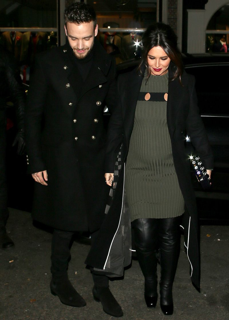Liam Payne y Cheryl llegando a The Fayre of St James