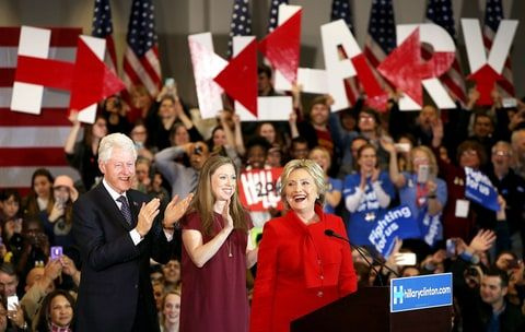 Bill, Hillary a Chelsea Clintonovci