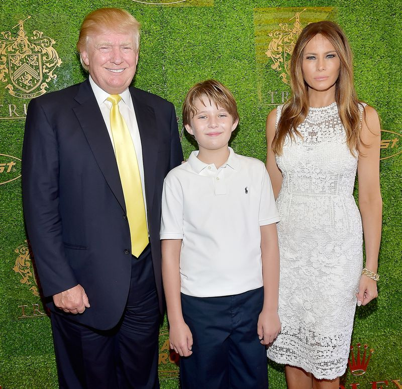 Donald Trump, Barron Trump y Melania Trump