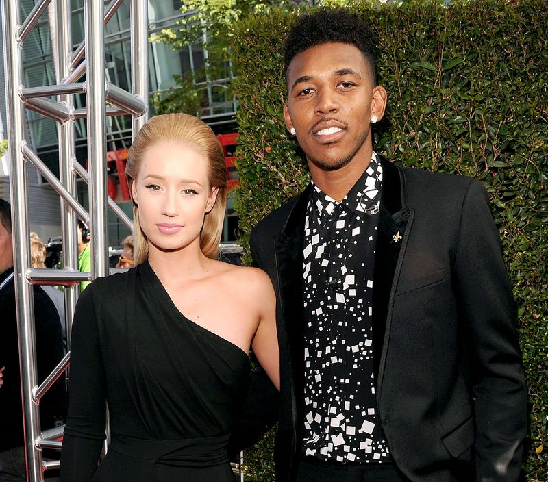 Iggy Azalea y el jugador de la NBA Nick Young asisten a los Premios ESPY 2014.