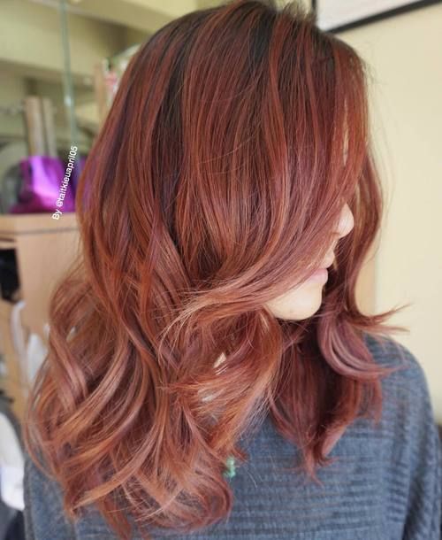 40 ideer om rød hårfarge - lyse og lys røde, gule bølger, ingefær hårfarge