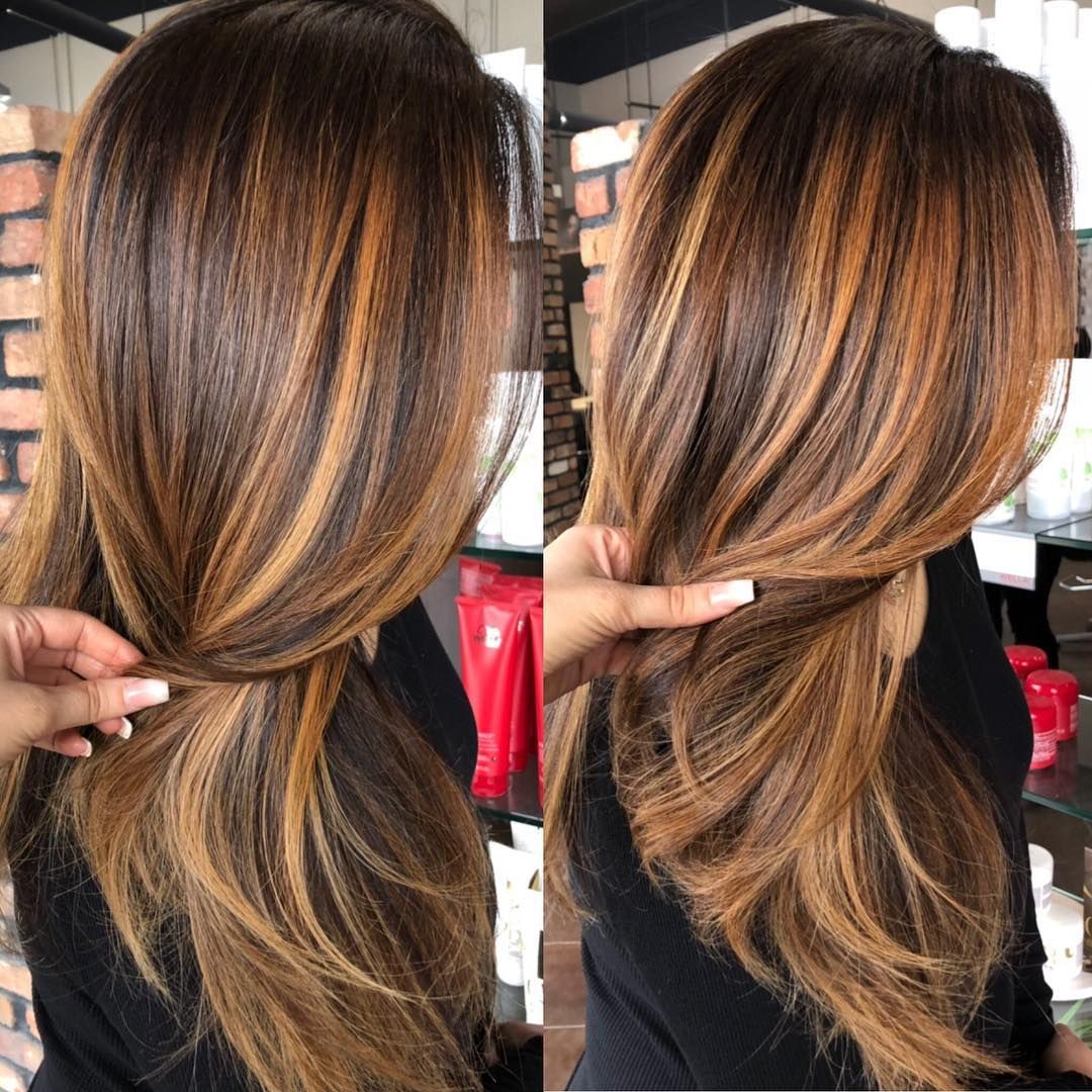 Copper Balayage For Brunette Hair