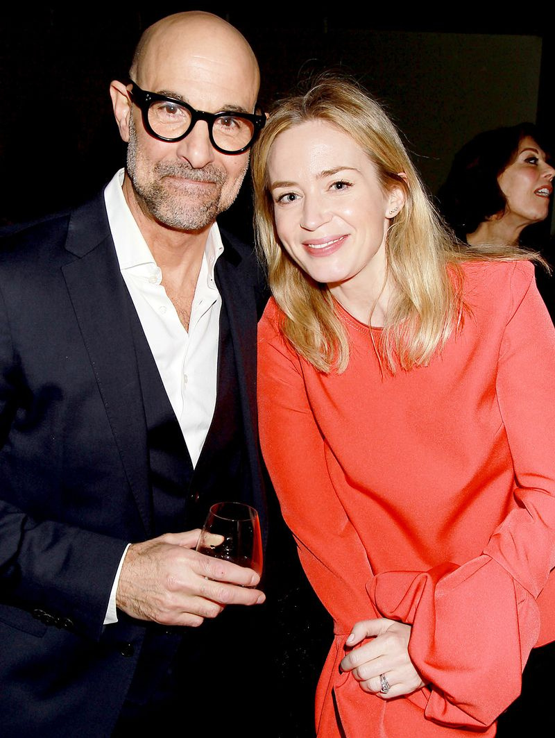 Stanley Tucci Emily Blunt Devil trägt Prada Reunion