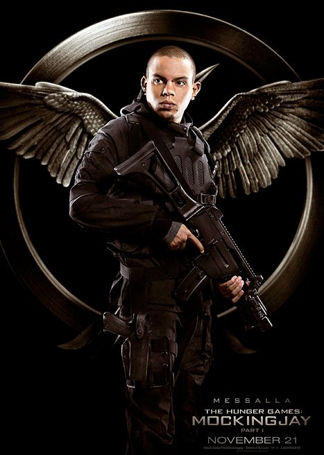 Evan Ross ako Messalla v Hunger Games Mockingjay