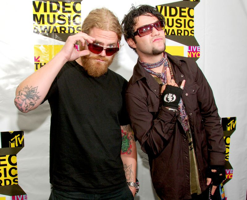 Ryan Dunn und Bam Margera während des MTV VMA Forums 2006.