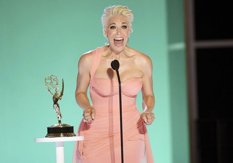Hannah Waddingham reagiert darauf, dass Seth Rogen ihren Nachnamen falsch ausspricht Emmys 2021 Ted Lasso