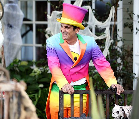 現代の家族のハロウィーン
