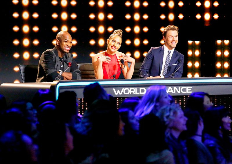 Ne-Yo, Jennifer Lopez og Derek Hough World of Dance