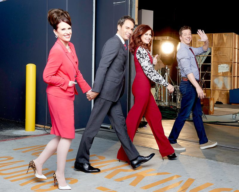 Megan Mullally som Karen Walker, Eric McCormack som Will Truman, Debra Messing som Grace Adler, Sean Hayes som Jack McFarland