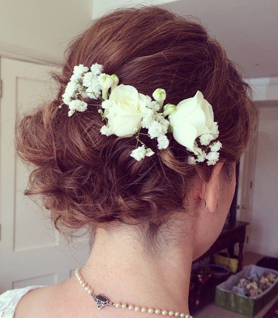 Curly Wedding Updo For Short Hair