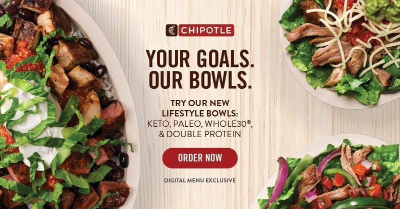 Chipotle lanza elementos de menú aptos para Paleo, Keto y Whole30 para ayudar a los clientes a mantenerse saludables