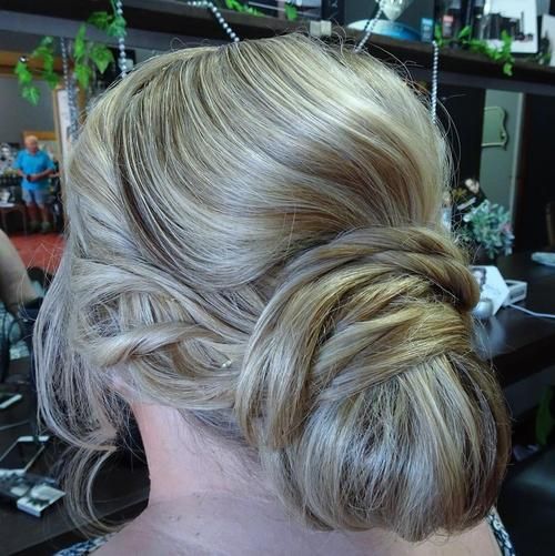 chignon with a twisted base