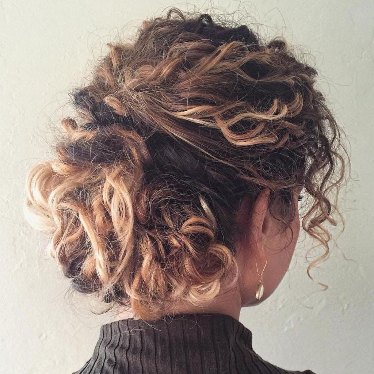 Messy Updo for Curly Hair