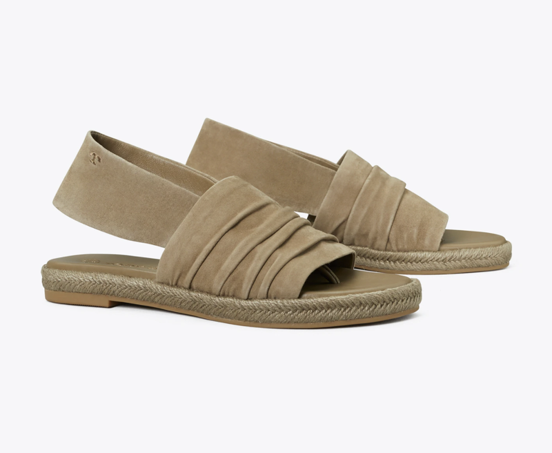 Slingback-Espadrille aus Wildleder