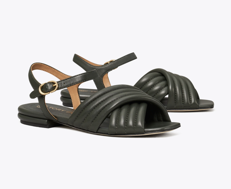 Kira Gesteppte Sandalen mit Knöchelriemchen
