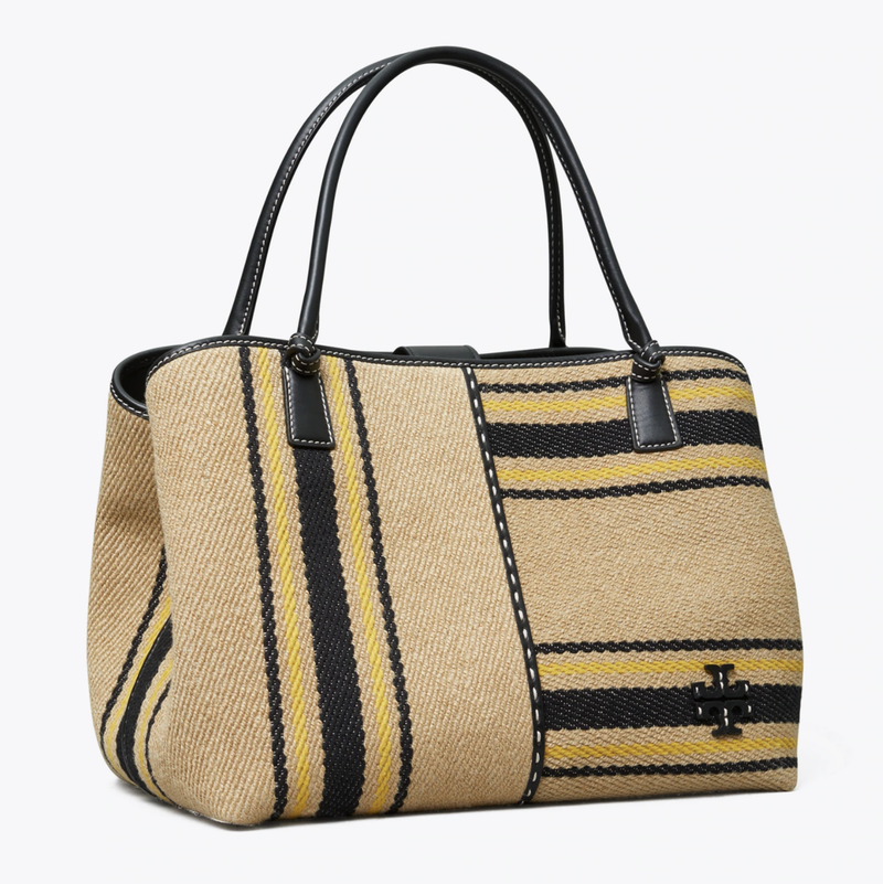 Übergroße McGraw-Leinenstreifen-Tasche