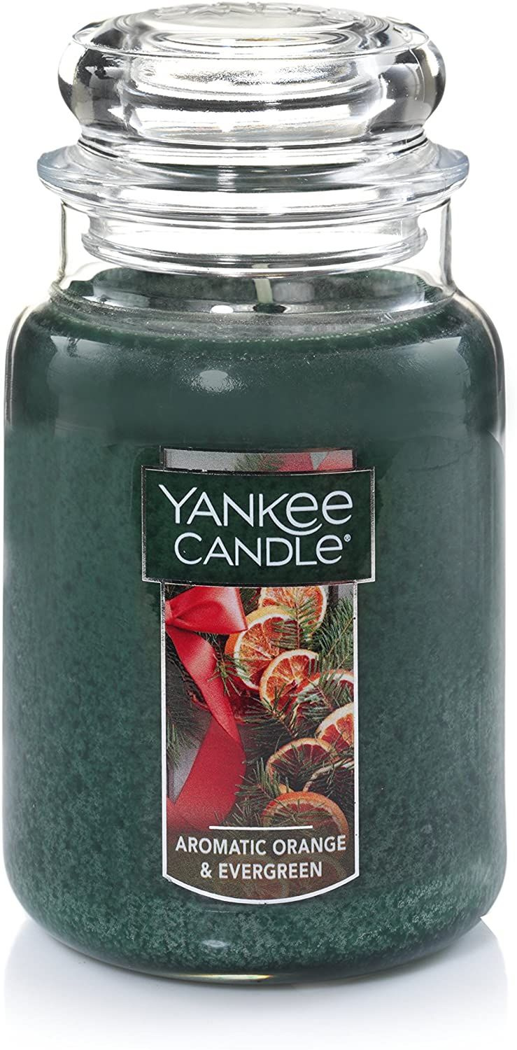 Yankee Candle Large Jar Candle, Aromatic Orange & Evergreen