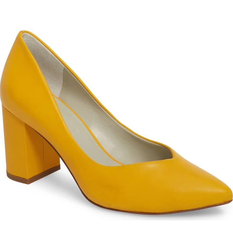 Escarpin à talon bloc 1 state saffy jaune