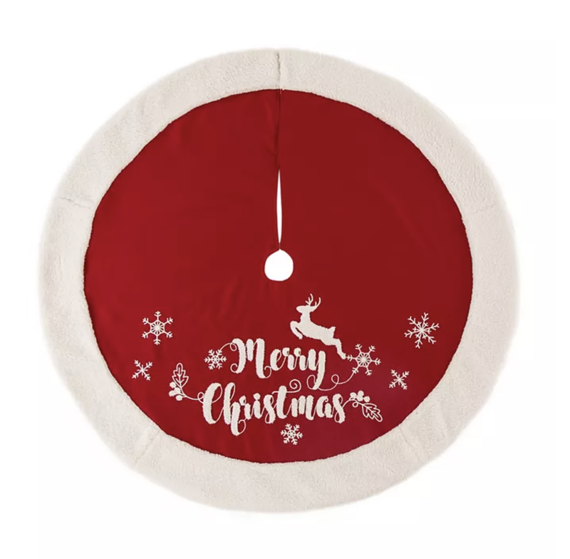 Glitzhome 48Dメリークリスマスツリースカート