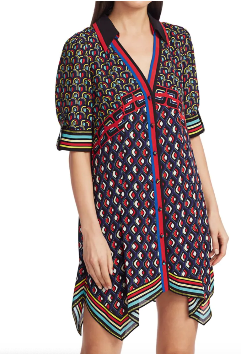Alice + Olivia Conner Handkercheif Hem Minikjole