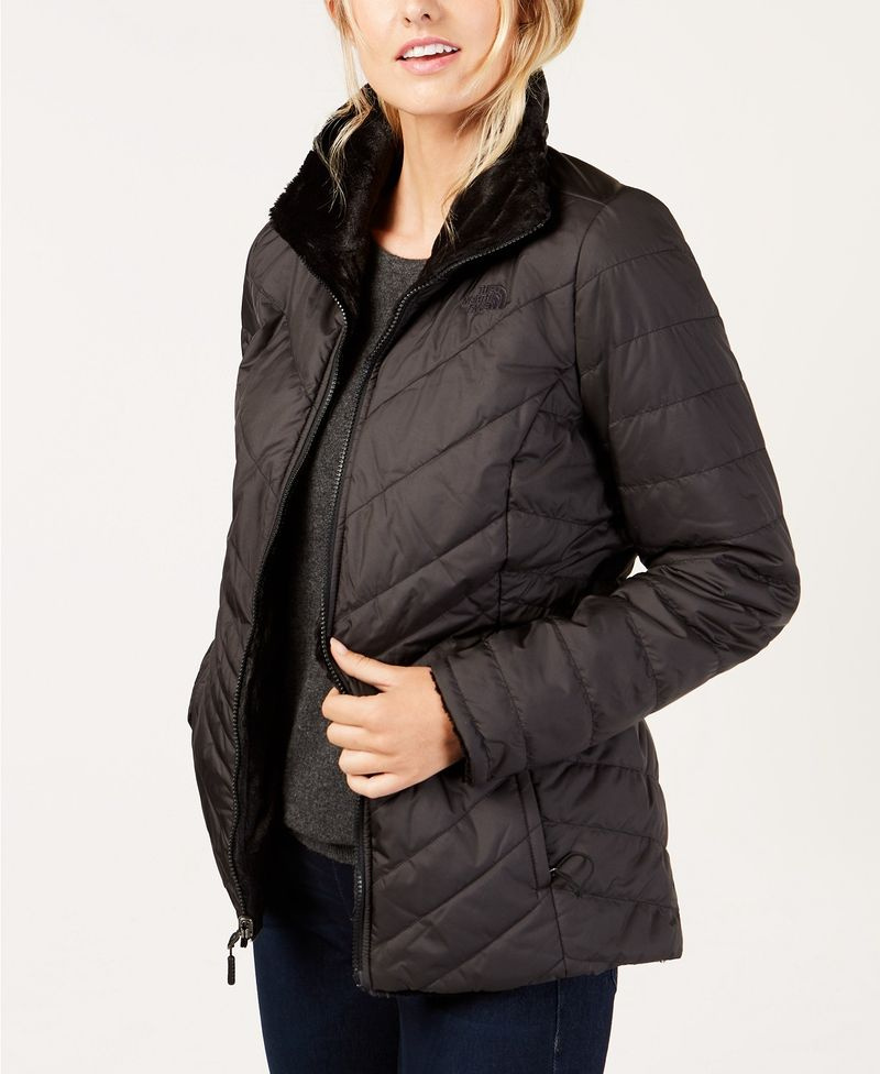 sort vendbar jakke fleece macys