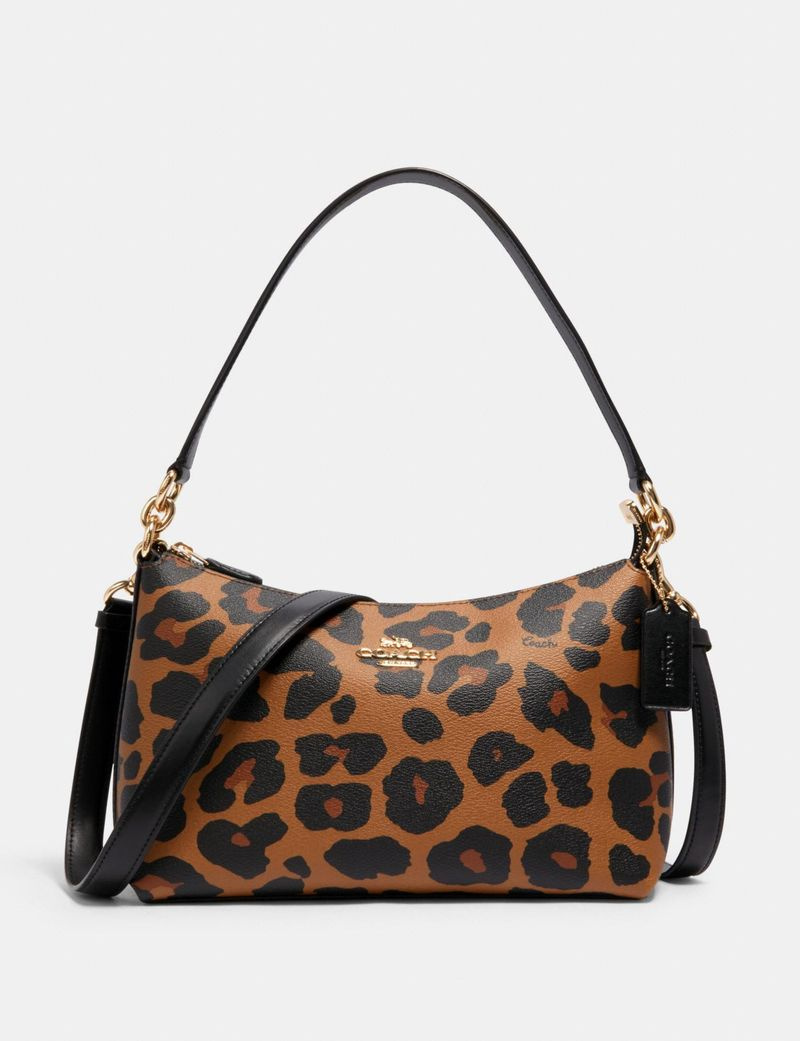 Bolso De Hombro Lewis Con Estampado De Leopardo