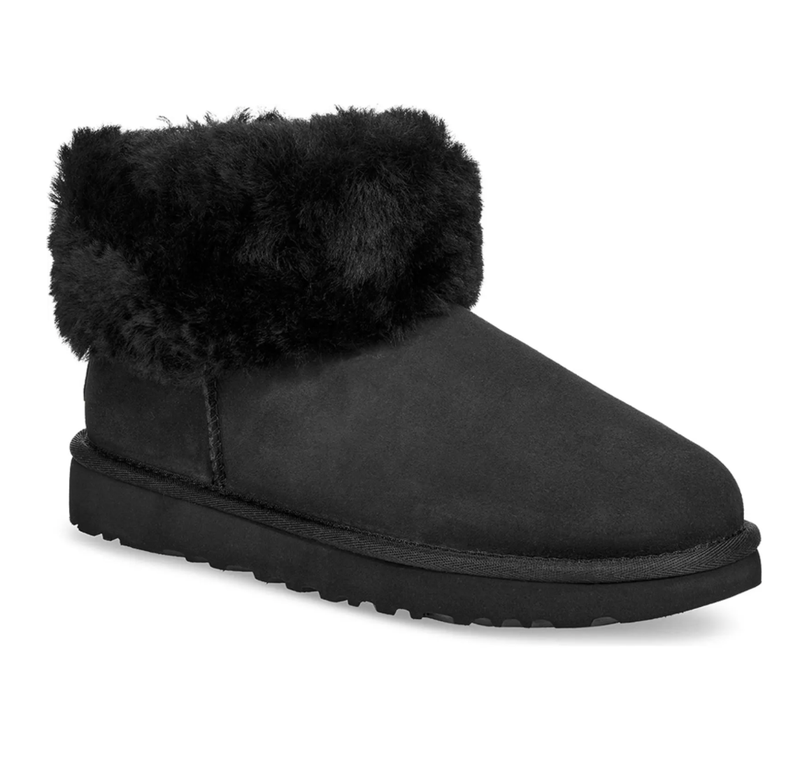 UGGクラシックミニフラフ本物のシャーリングブーティー