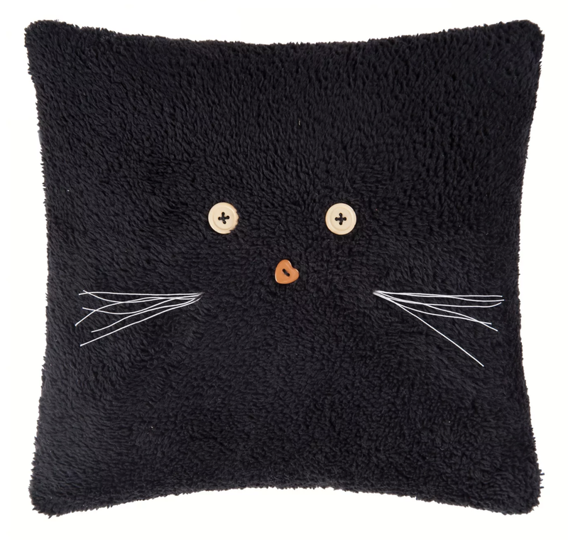 Gallerie II 12 x 12 Black Cat Halloween Coussin décoratif