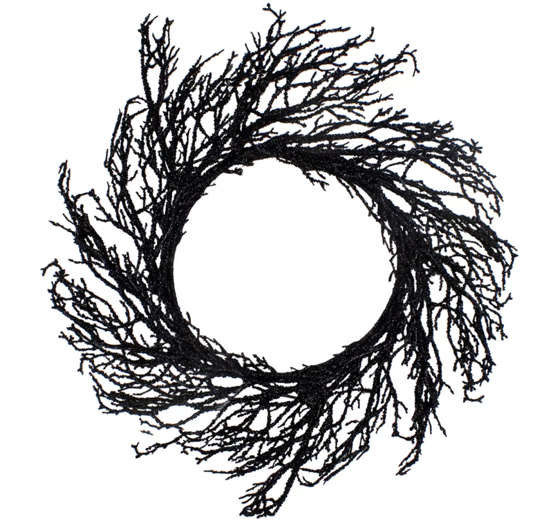 Northlight Black Twig Couronne artificielle d