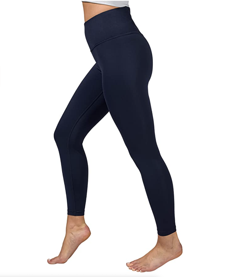 Yogalicious Leggings de cintura alta a prueba de sentadillas entrecruzados con espalda en V hasta el tobillo