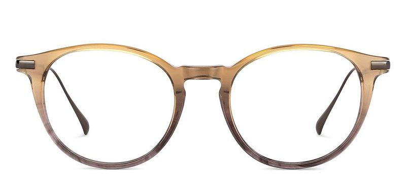 Quinn Brown Graue runde Brille