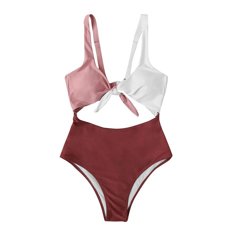 sweatyrocks-color-block-monokini-flatteur-maillot de bain