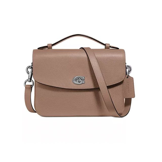 Tréner Cassie Crossbody z leštenej kamienkovej kože