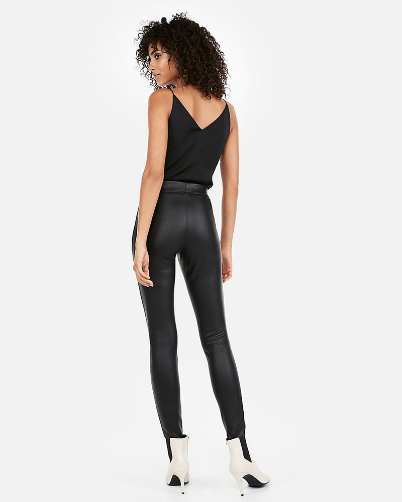 Legging en similicuir express dos
