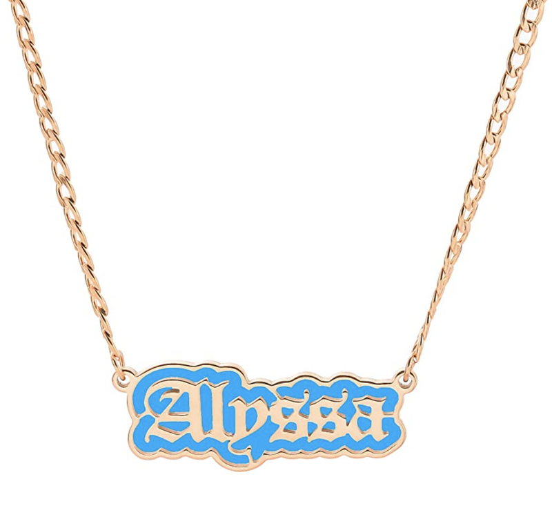 MANZHEN Color personalizado Placa de aluminio Esquema Cualquier nombre Collar