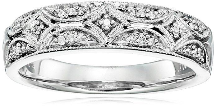 Amazon Collection Ring aus Sterlingsilber mit Diamantband