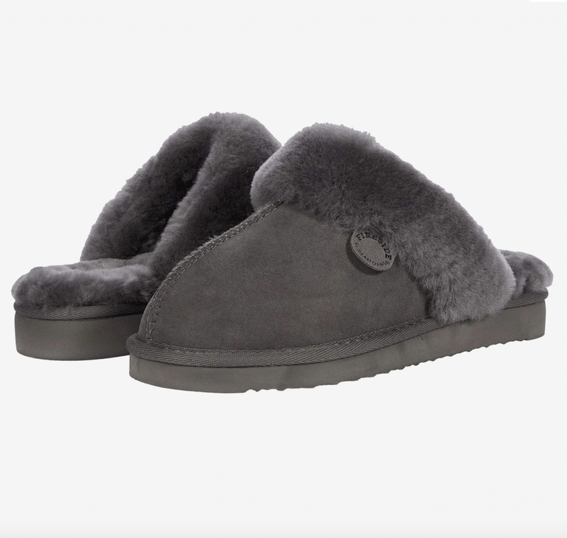 chaussons-en-shearling-gris