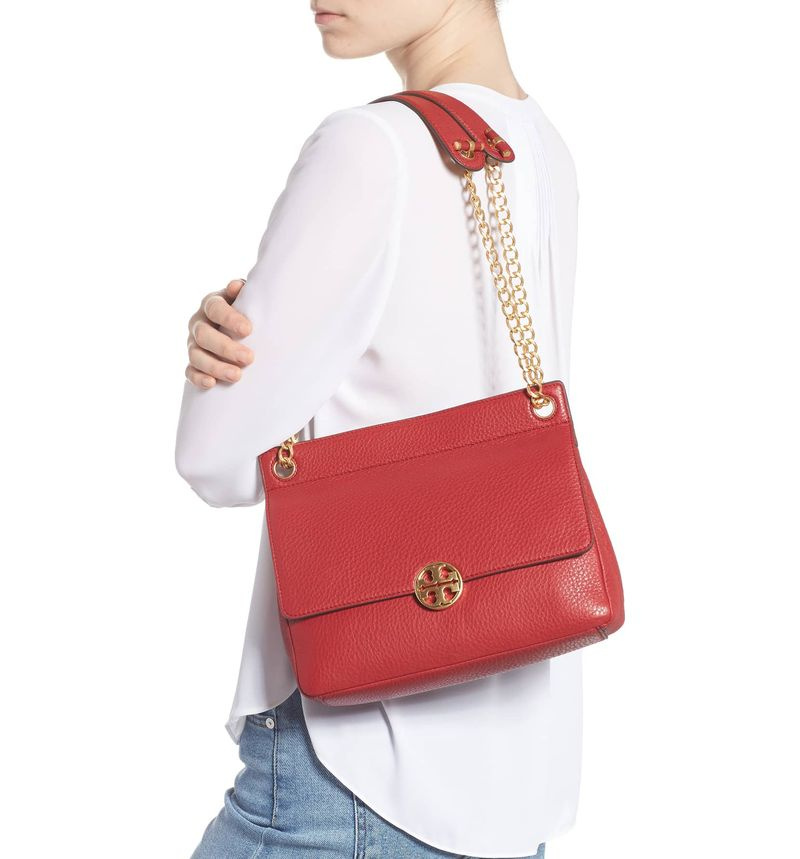 Tory Burch - Sac à bandoulière à rabat - Rouge