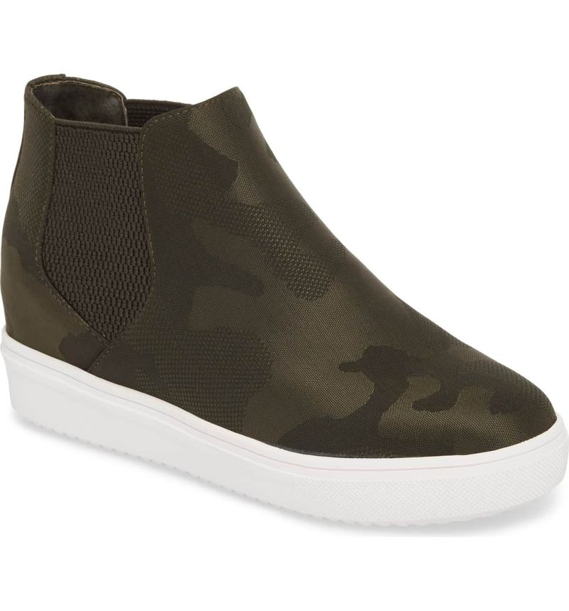 Camuflagem estampa do exército steve madden wedge camo camoflauge sapatilha venda nordstrom