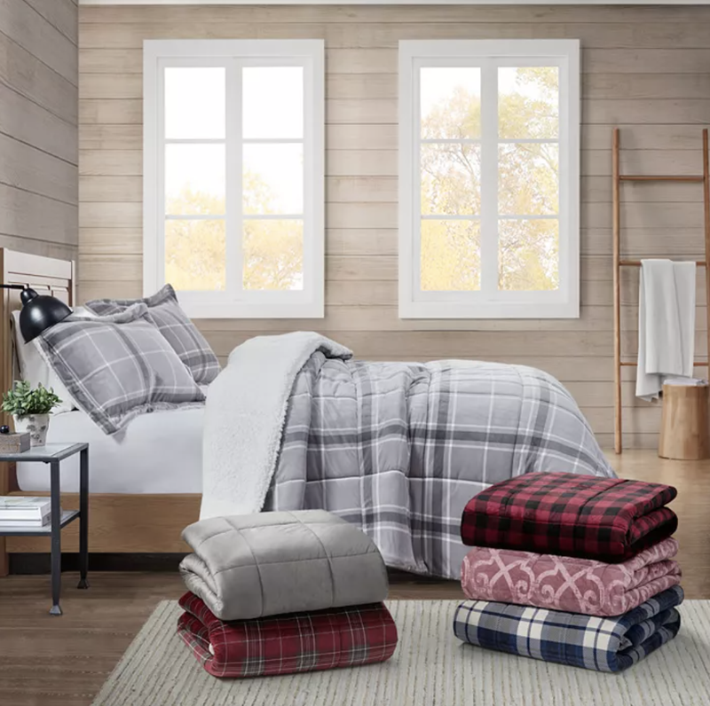 Premier Comfort Sherpa Solid Full:Queen Bettdecken-Set