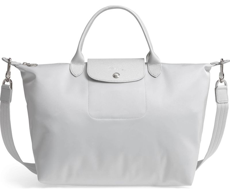 longchamp tote sølv