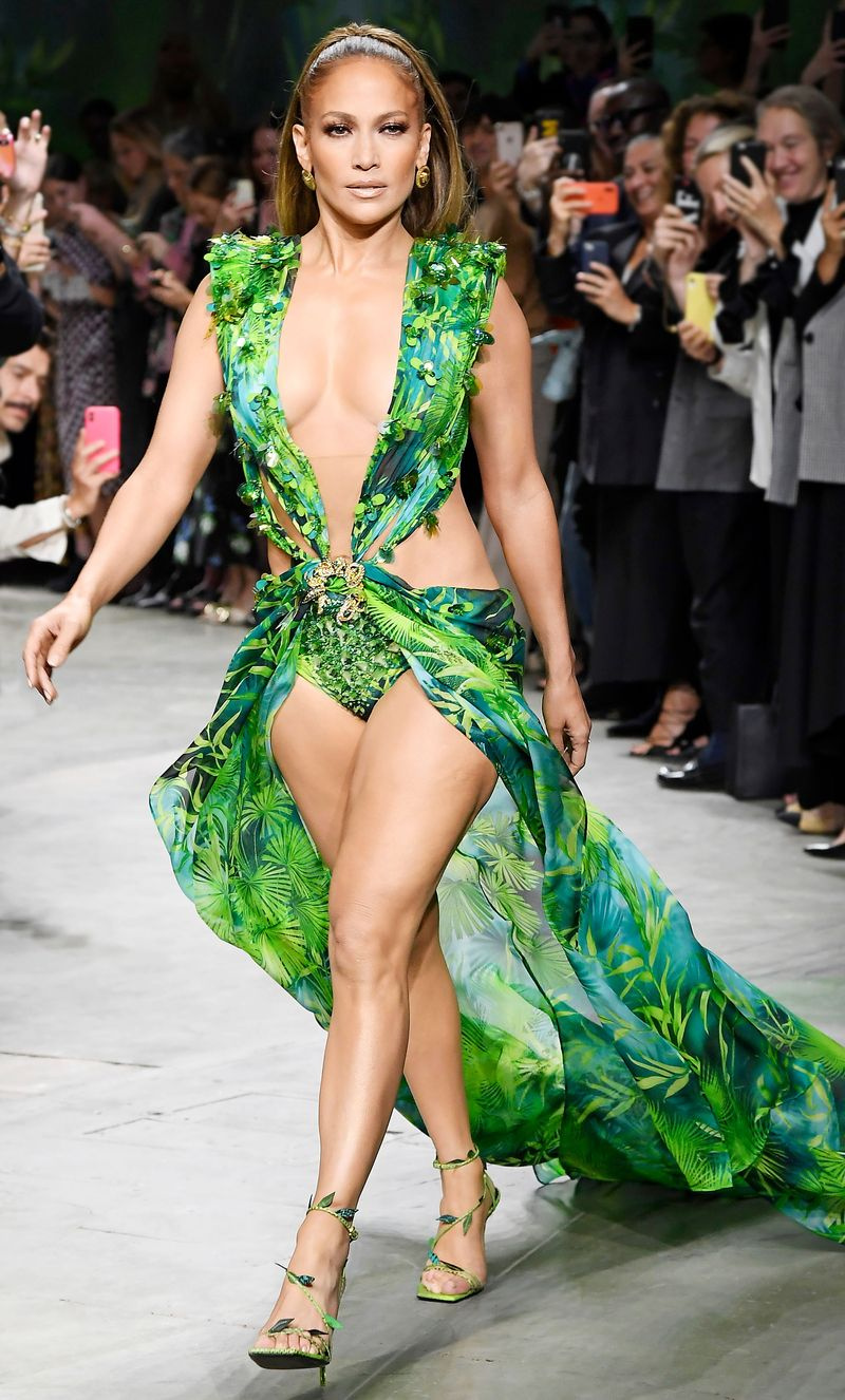 Vestido de Jennifer Lopez Versace Desfile de Versace