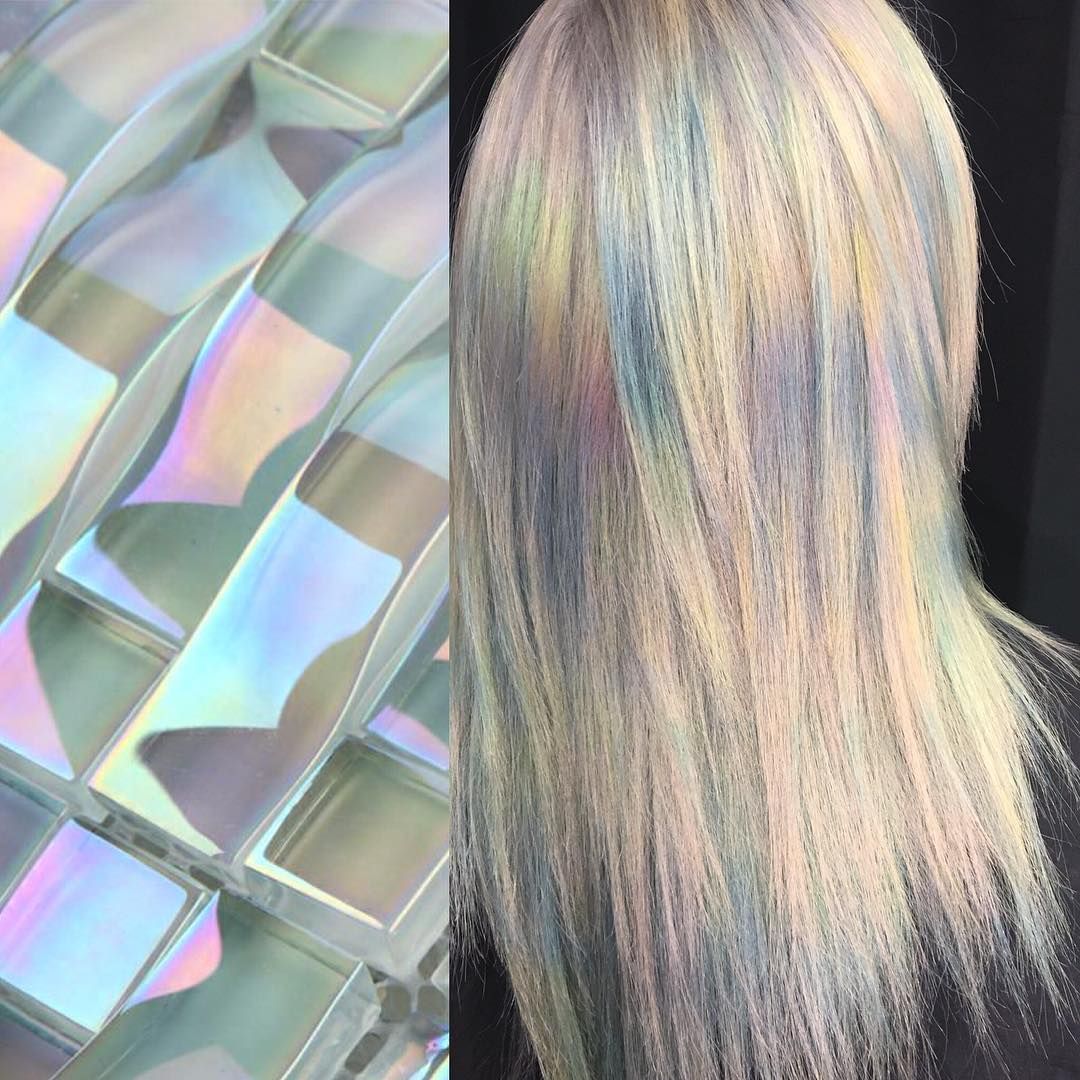 El cabello holográfico toma el arte de la autoexpresión sobre el arco iris