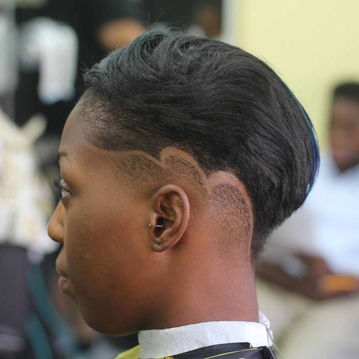 African American Short Shaved Hairstyle